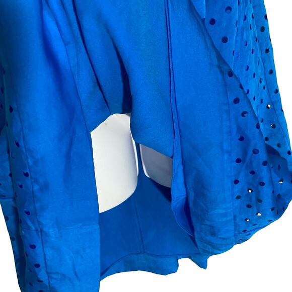 Rebecca Taylor Blue Strapless Eyelet Corset Dress Size 0 As Seen On Taylor Swift - Picture 12 of 16